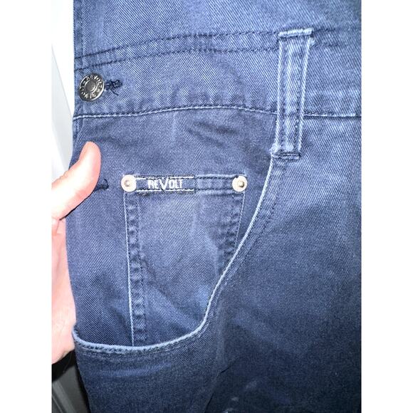 Vintage Revolt Denim Overalls Women's L Blue Carpenter Style Workwear 90s Y2K - Picture 8 of 16
